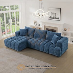 Sofa Sudut Minimalis Terbaru Fabric Corduray Cantik HD-1945