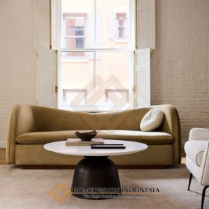 Sofa Tamu Modern Minimalis 3 Seater Fabric Linen Soft Color HD-1916