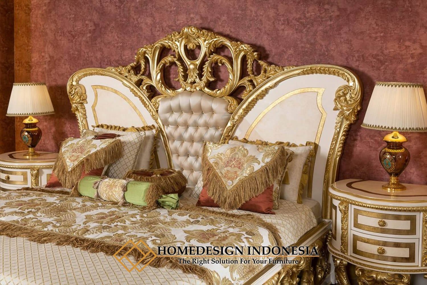 Tempat Tidur Mewah Terbaru Elegant Carving Palace HD-1932.1