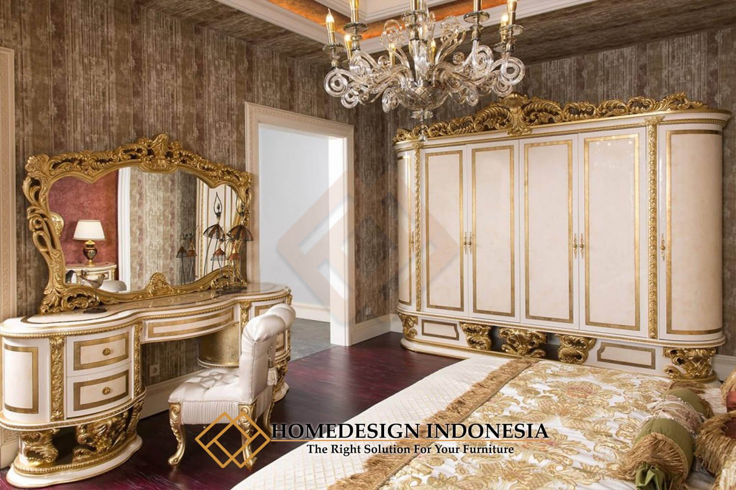 Tempat Tidur Mewah Terbaru Elegant Carving Palace HD-1932.2