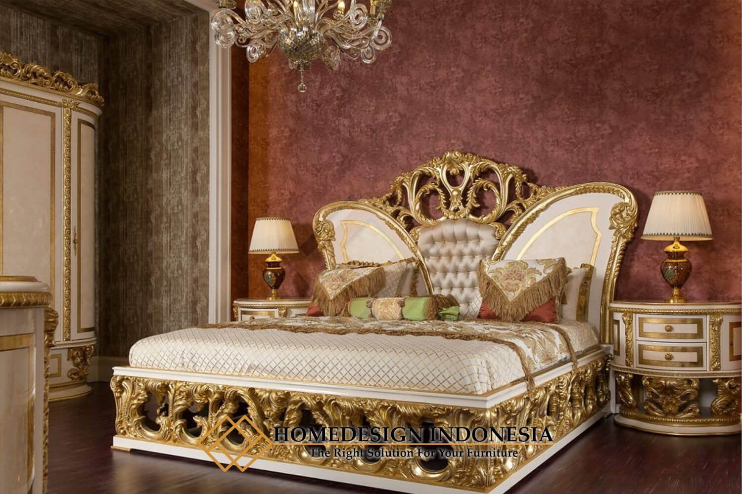 Tempat Tidur Mewah Terbaru Elegant Carving Palace HD-1932