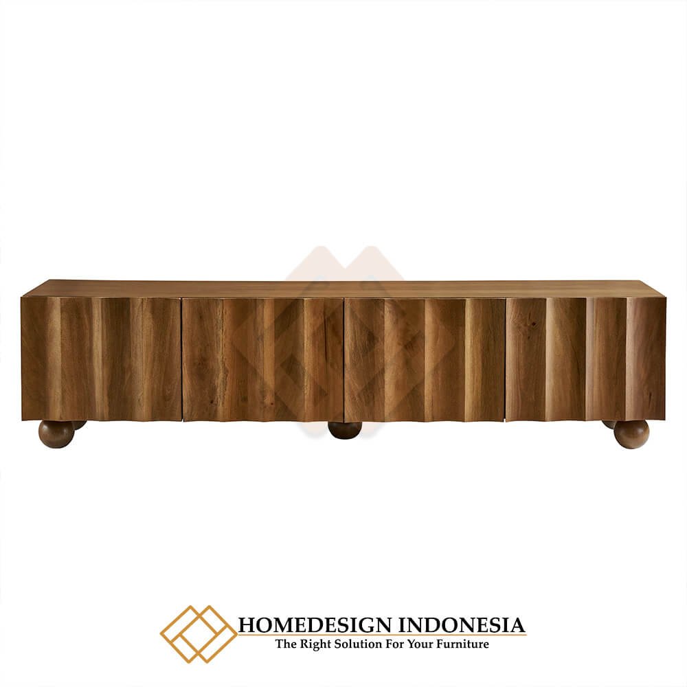 Bufet TV Jati Minimalis Kayu Solid Modern Desain Cantik HD-1988.1