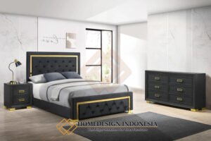 Kamar Set Minimalis Jepara Modern Gold Lines Style HD-1950