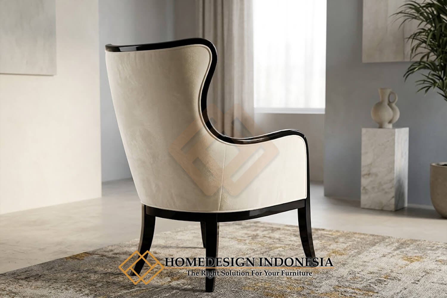 Kursi Sofa Minimalis Jepara Desain Luxury Black Glossy IM-1237.2