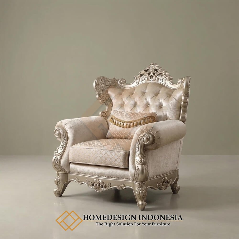 Model Sofa Mewah Ganesha Solid Duco Premium Champagne Color HD-1979.2