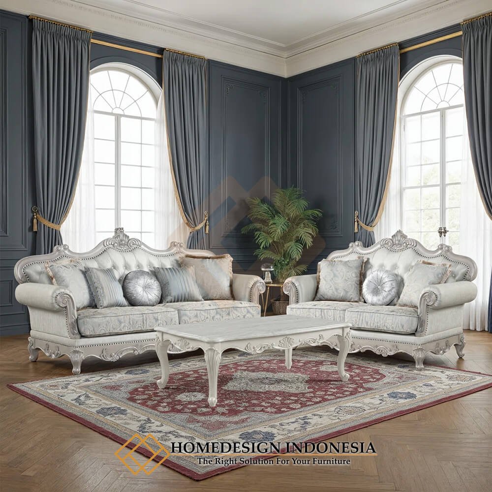 Sofa Ukiran Mewah Jepara Solid Duco Furniture Klasik HD-1975