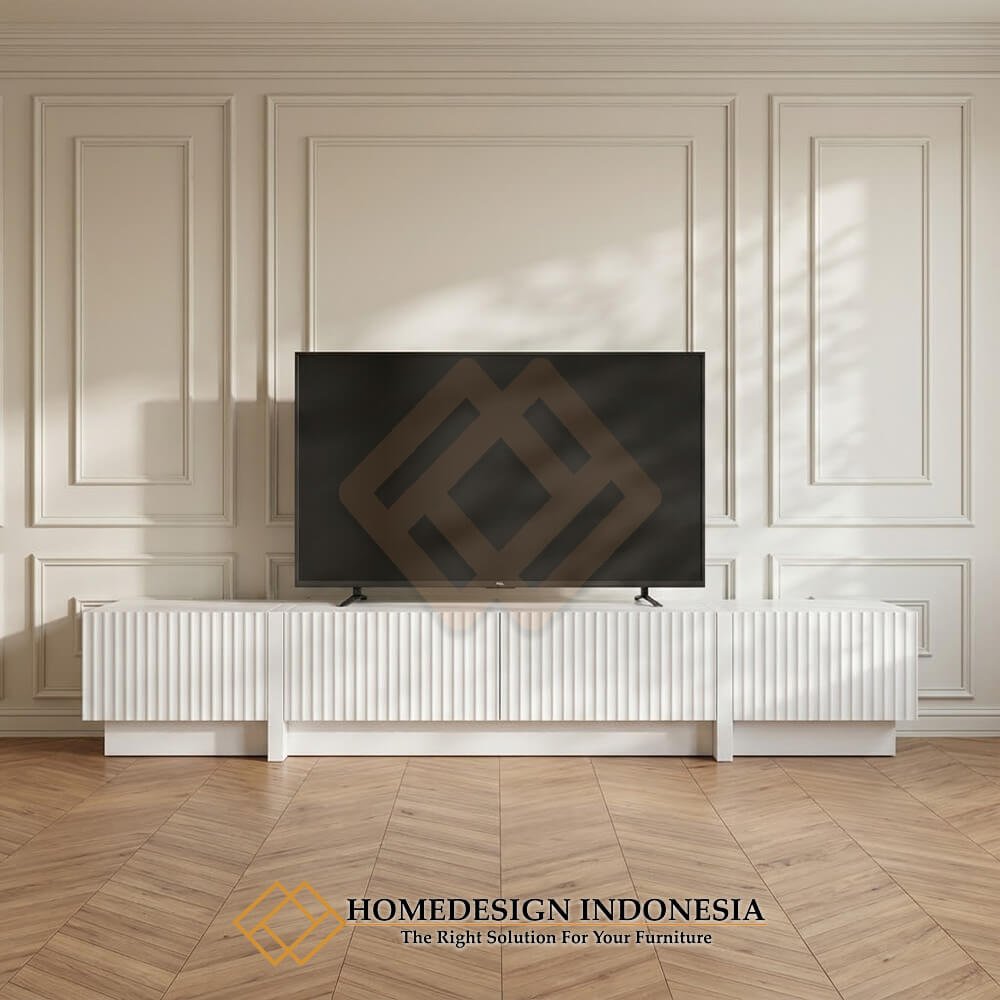 Bufet TV Minimalis Putih Modern Desain Cantik HD-2029
