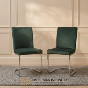 Kursi Makan Cesca Minimalis Green Matcha Fabric Color HD-2012