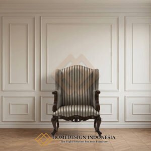 Kursi Sofa Mewah Kayu Jati Solid Desain Arm Chair Cantik HD-2035