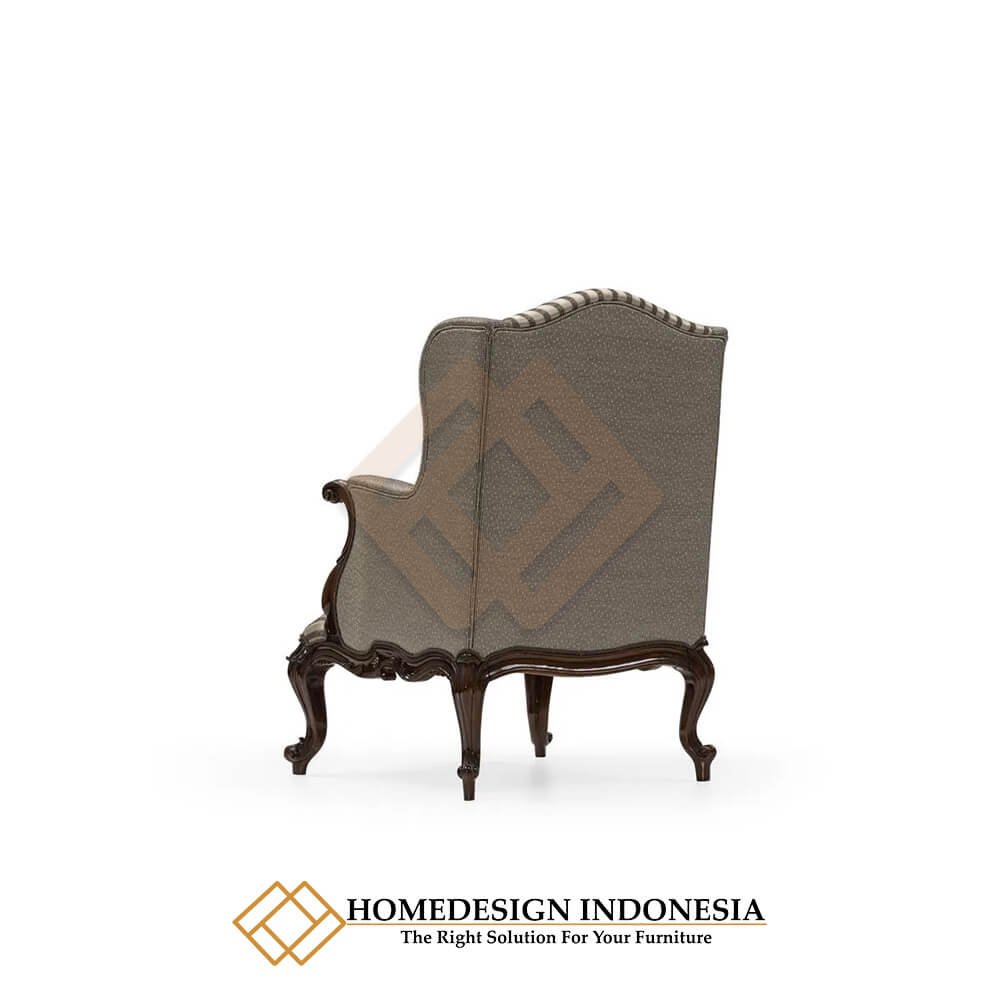 Kursi Sofa Mewah Kayu Jati Solid Desain Arm Chair Cantik HD-2035.2