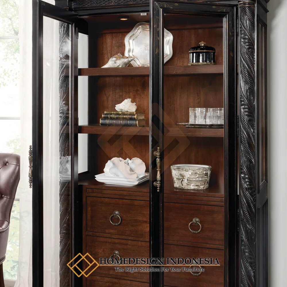 Lemari Hias Mewah Klasik Elegant Carving Luxury Style HD-2021.1
