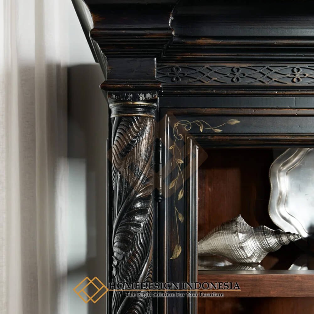 Lemari Hias Mewah Klasik Elegant Carving Luxury Style HD-2021.2