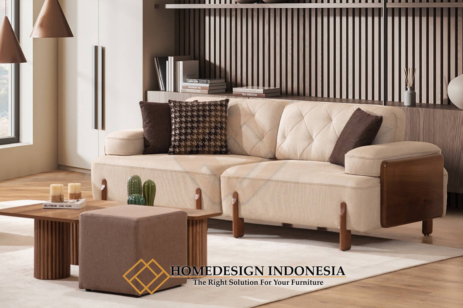 Set Sofa Minimalis Terbaru Kayu Jati Solid Premium HD-2003.1