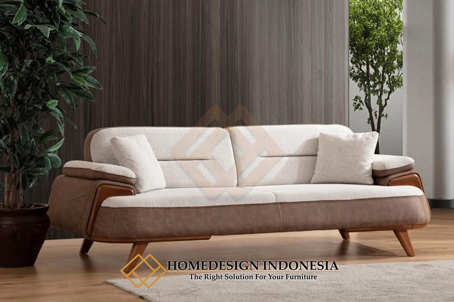 Sofa Minimalis Kayu Jati Modern Design Premium Wood HD-2001.1